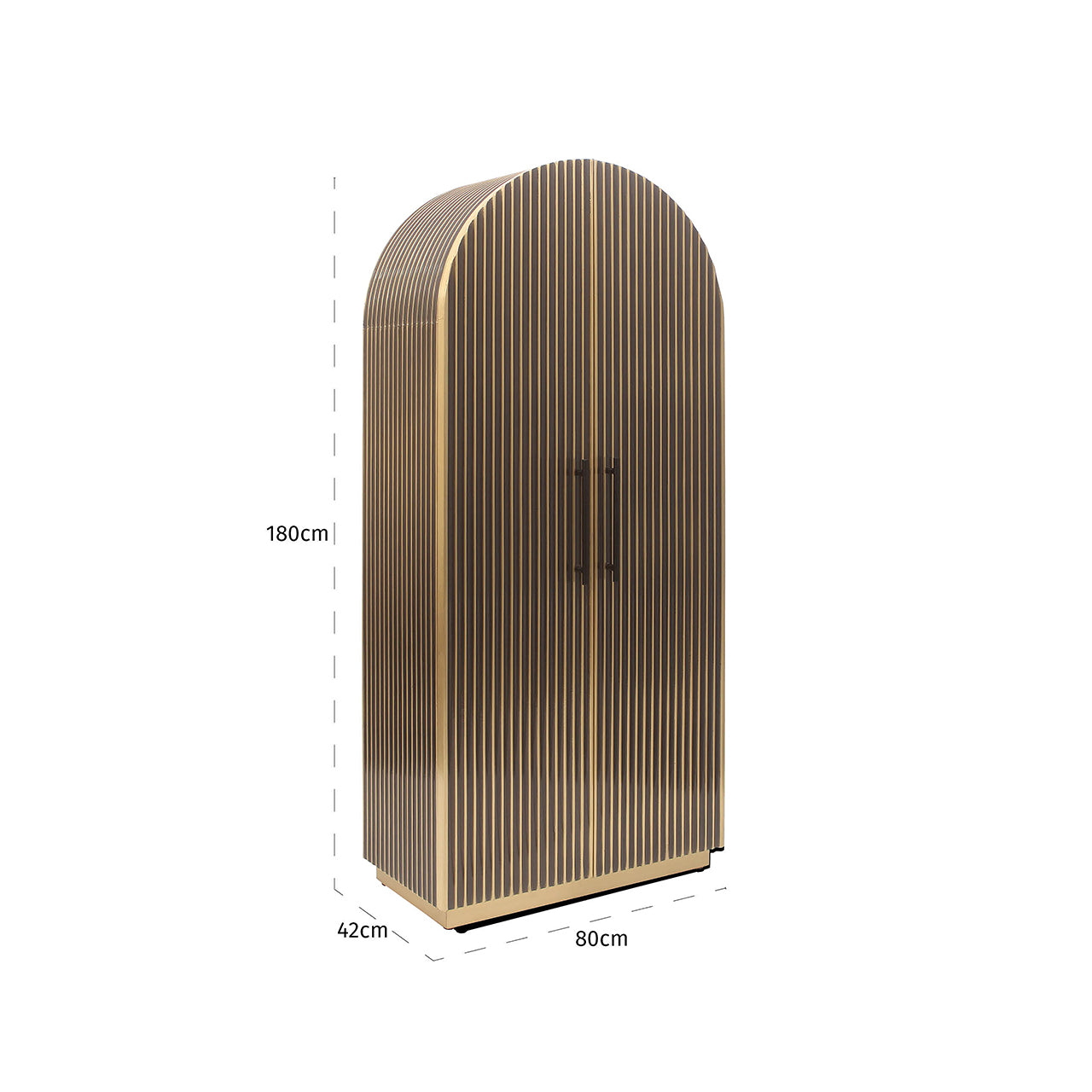 Wandkast Les Arcs 2-deurs (Geborsteld Goud)