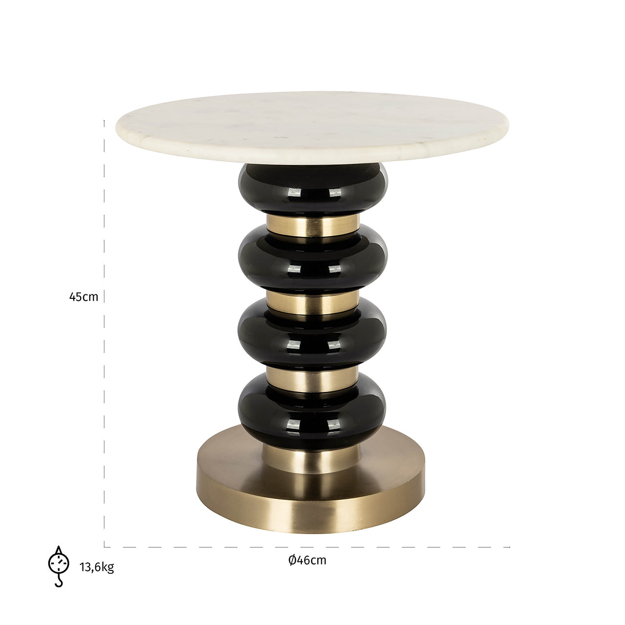 Bijzettafel Boann zwart (Zwart)
