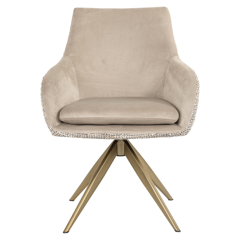Draaistoel Lisonne be trendy nature / khaki fluweel (Be Trendy 01 Nature)