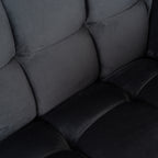 Fauteuil Huxley Antraciet fluweel / Geborsteld goud (Quartz Antraciet 801)