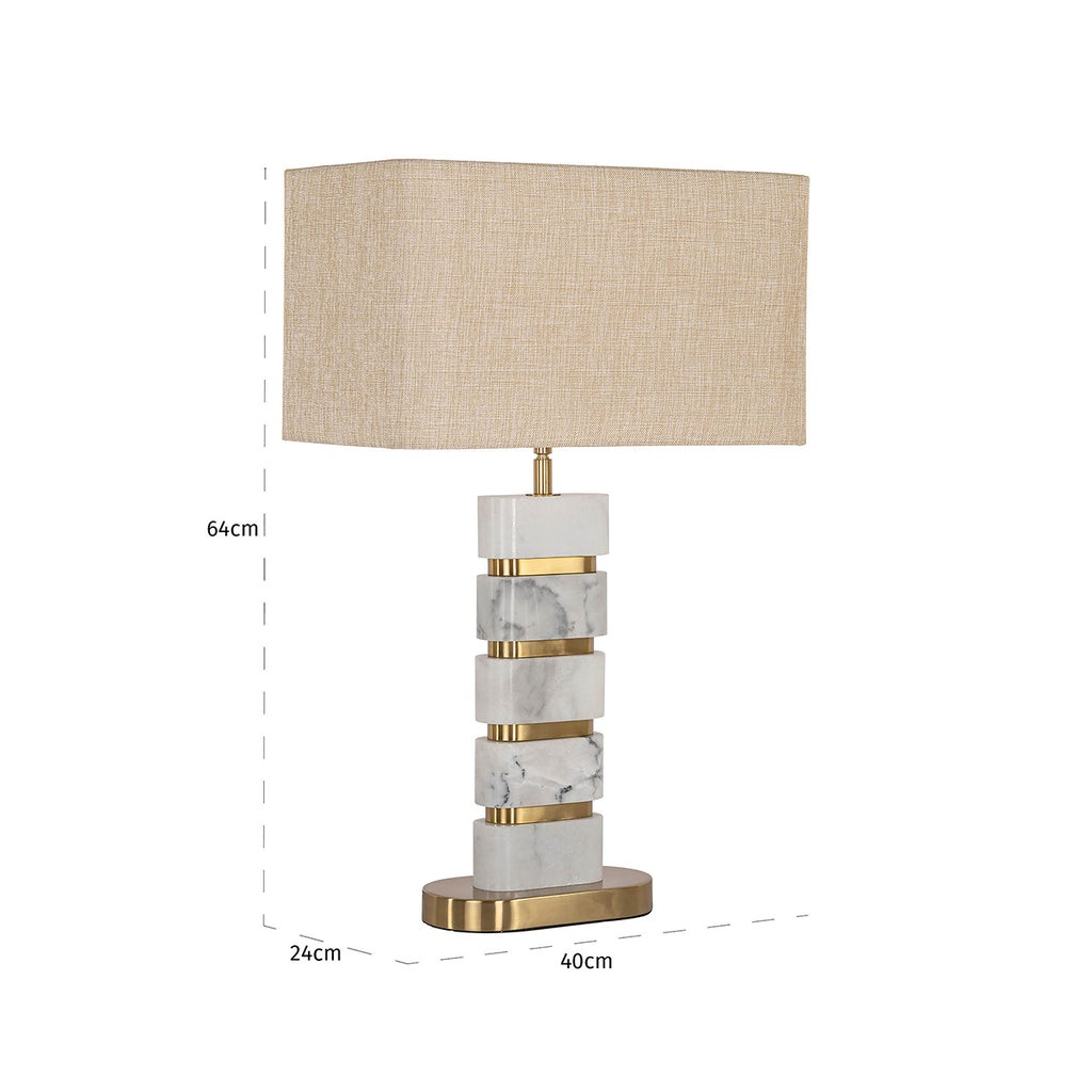 Tafellamp Lenore incl. lampenkap (Goud)