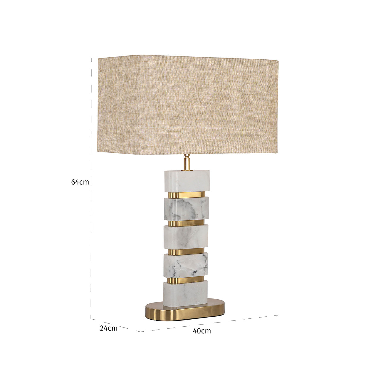 Tafellamp Lenore incl. lampenkap (Goud)