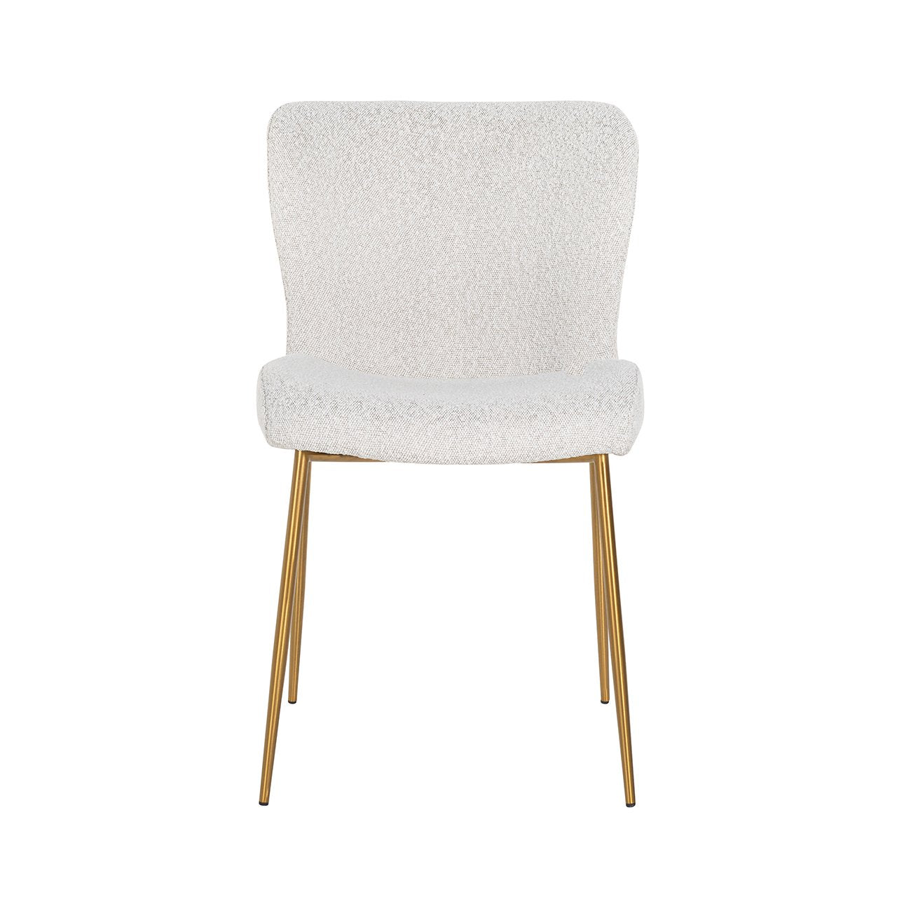 Stoel Odessa wit bouclé / geborsteld goud (Kopenhagen 900 Bouclé Wit)
