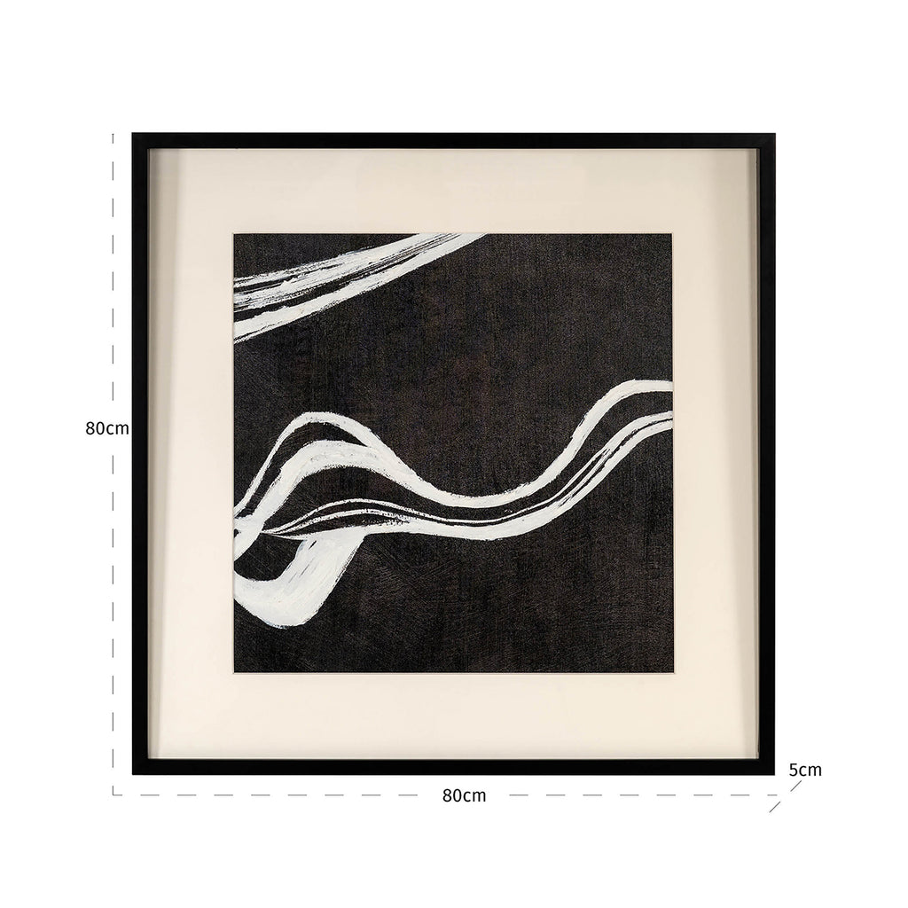 Wandkunst Jozra (Zwart/wit)