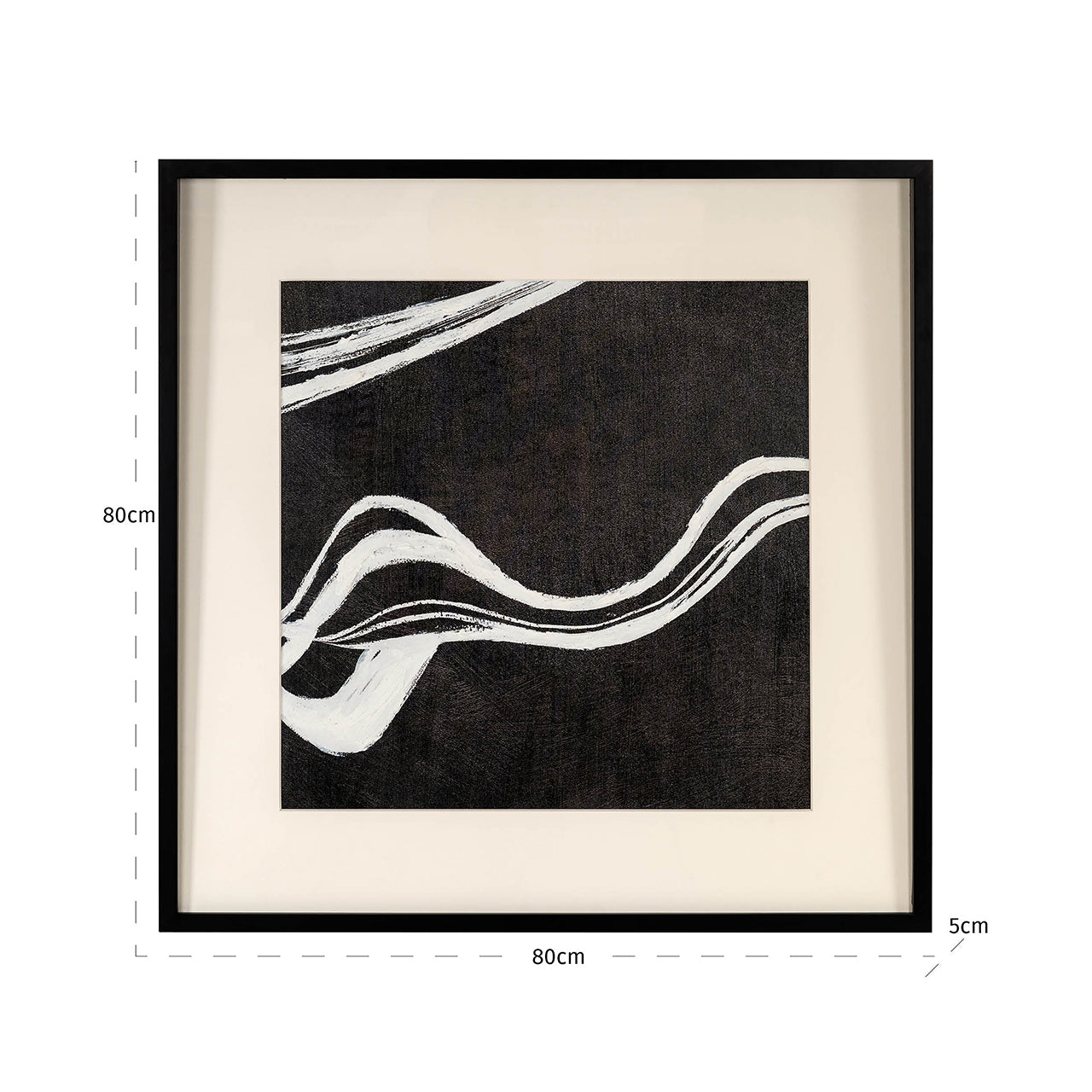 Wandkunst Jozra (Zwart/wit)