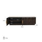 Tv-meubel Claremont 4-deurs (Bruin)