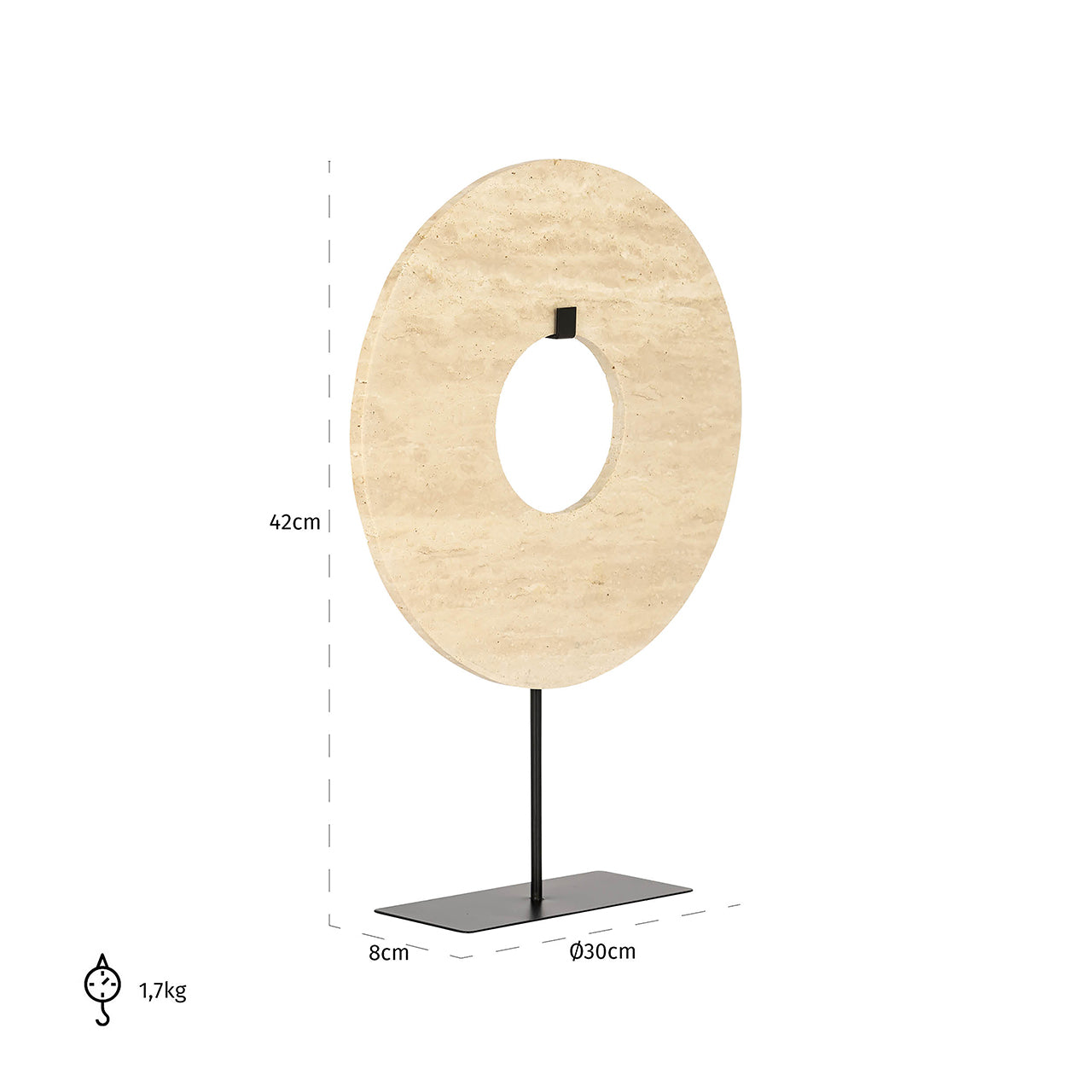 Decoratieve standaard Manou groot (Beige)