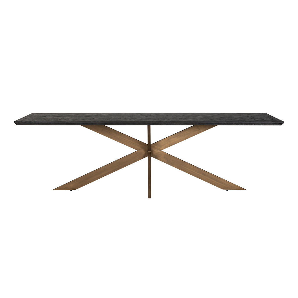 Eettafel Blackbone messing 260 (Zwart rustiek)