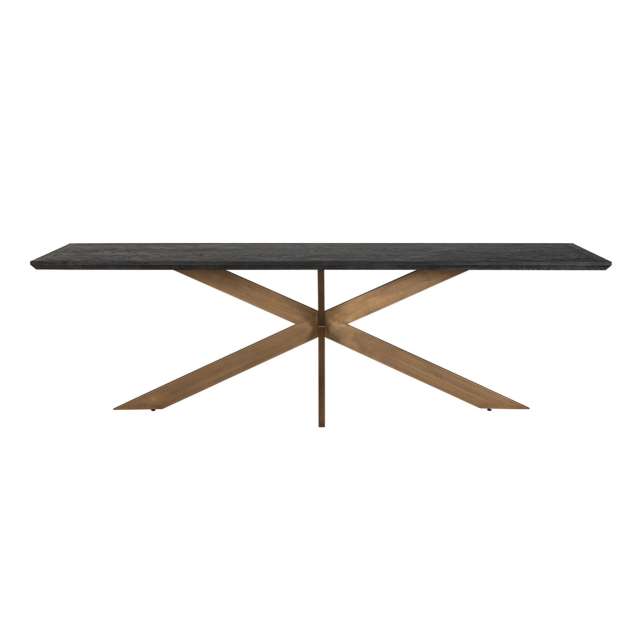 Eettafel Blackbone messing 260 (Zwart rustiek)