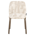 Eetkamerstoelen Lana beige graffic (set van 2) (Beige graffic)
