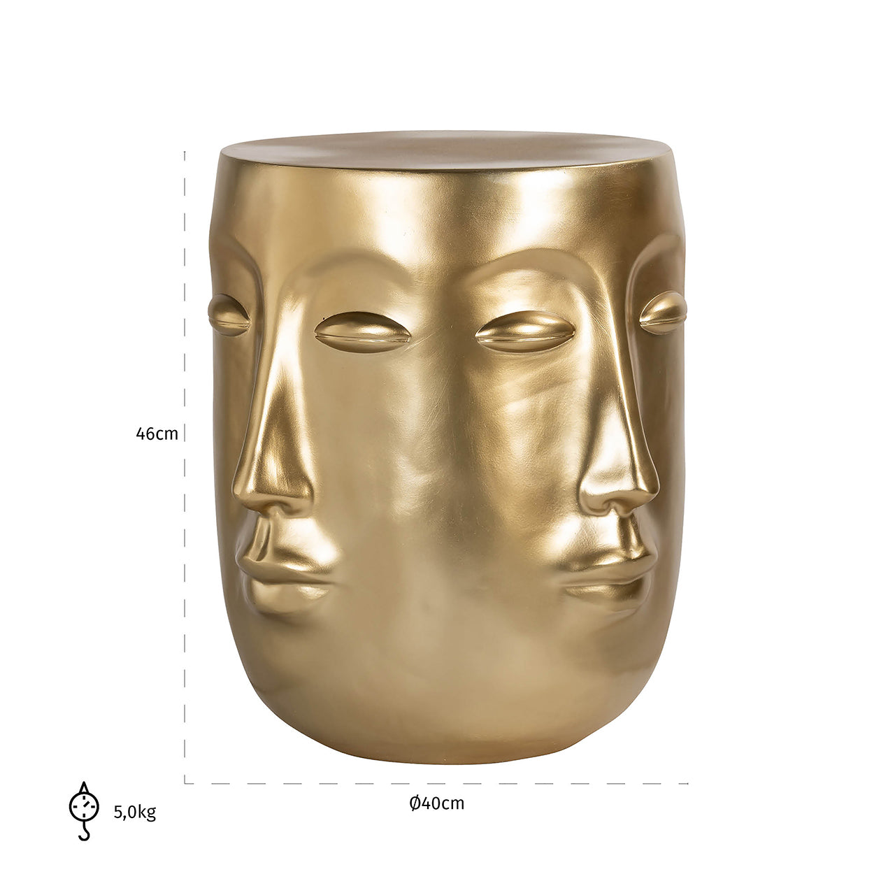 Bijzettafel Christy goud (Goud)