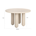 Eettafel Calma 120Ø (Beige)