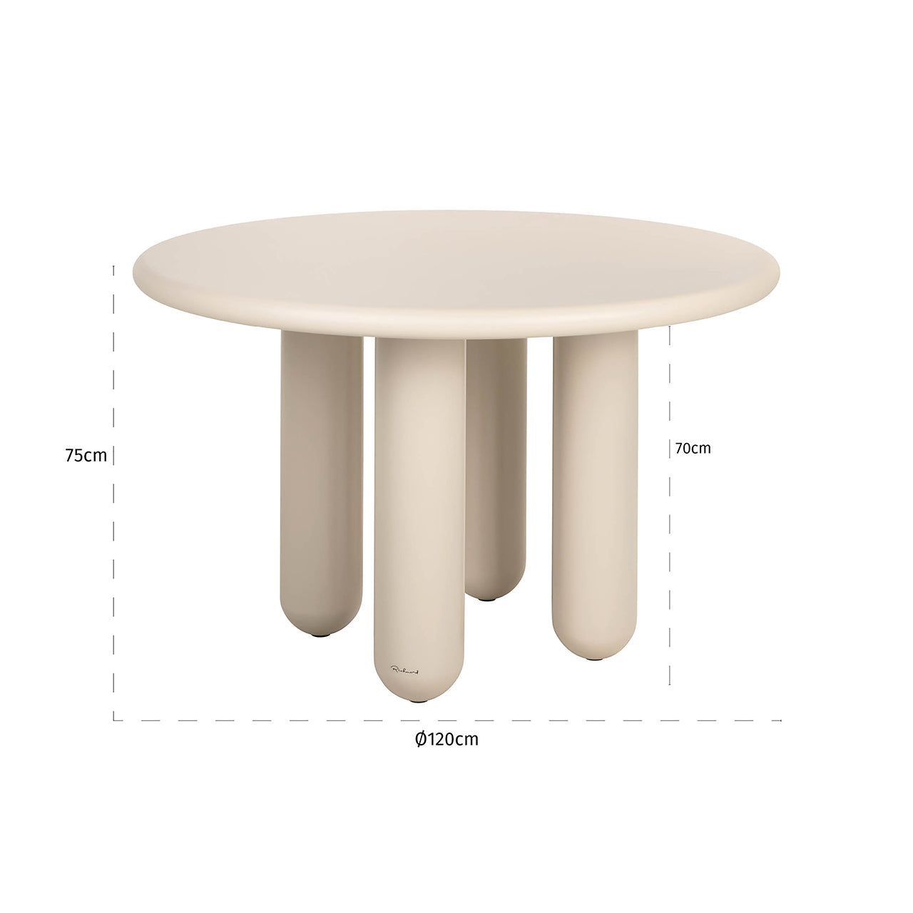 Eettafel Calma 120Ø (Beige)
