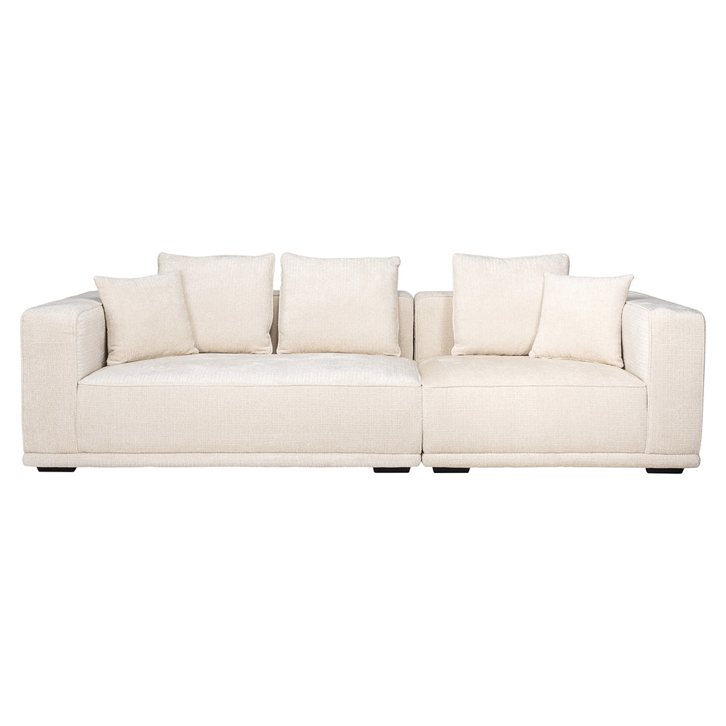 Bank Lusso 3-zits beige chenille (Niagara 902 beige Chenille)