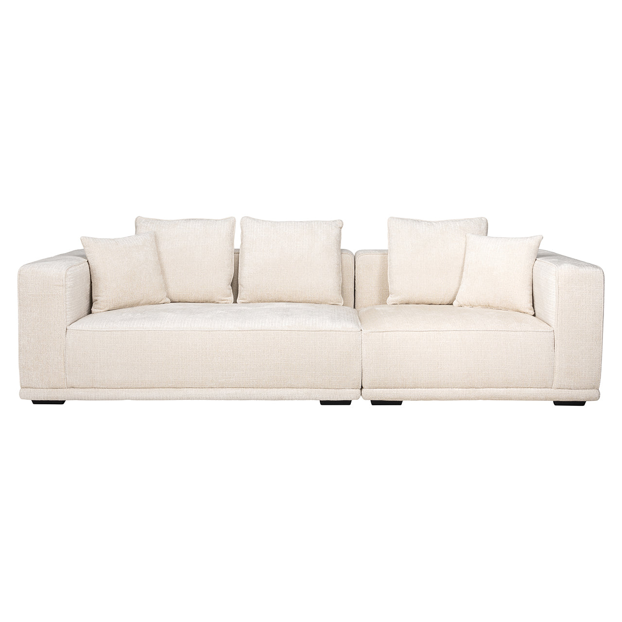 Bank Lusso 3-zits beige chenille (Niagara 902 beige Chenille)