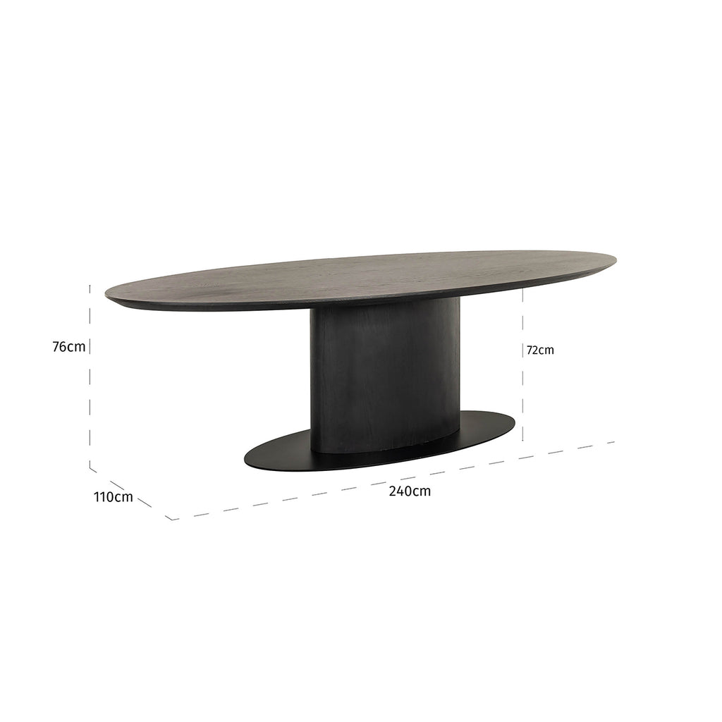 Eettafel Gordon 240 donker koffie (Donker koffie)