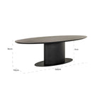 Eettafel Gordon 240 donker koffie (Donker koffie)