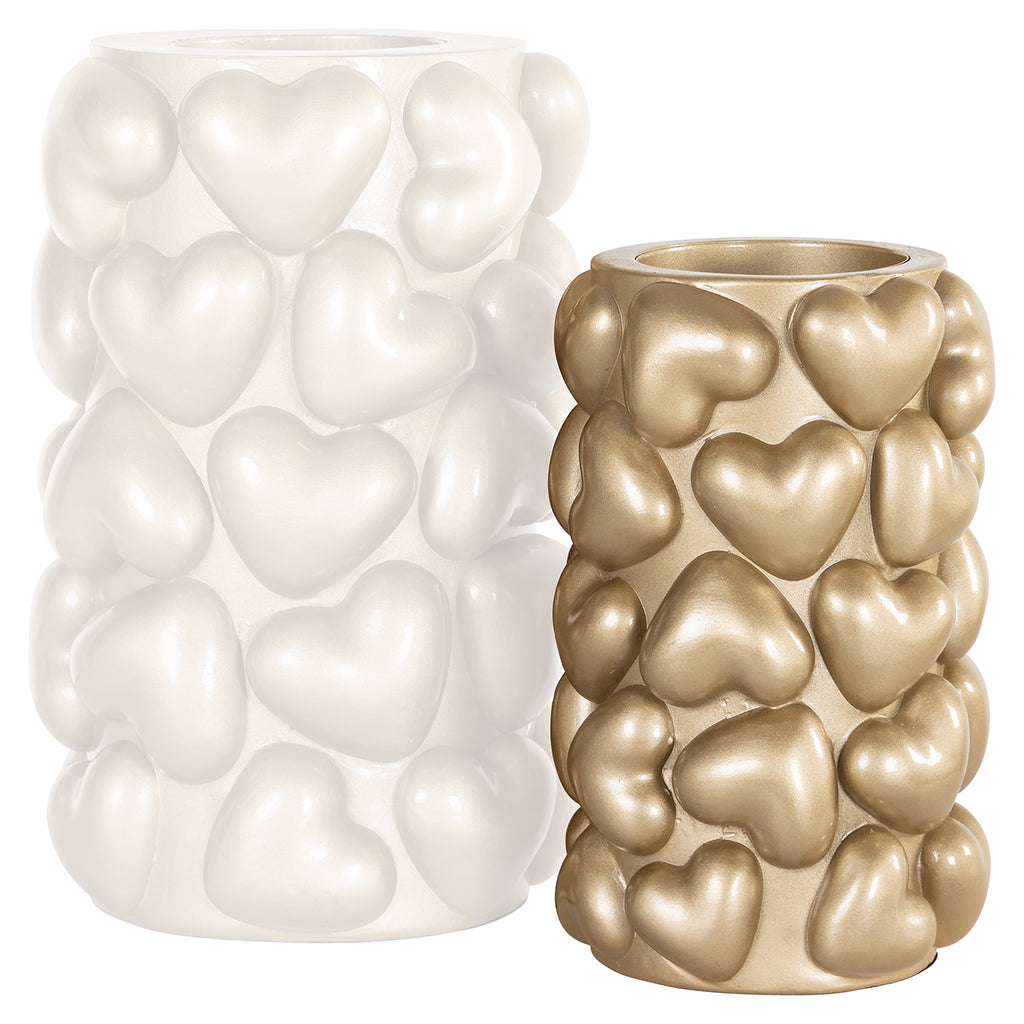 Kandelaar Anne hartjes klein (Goud)