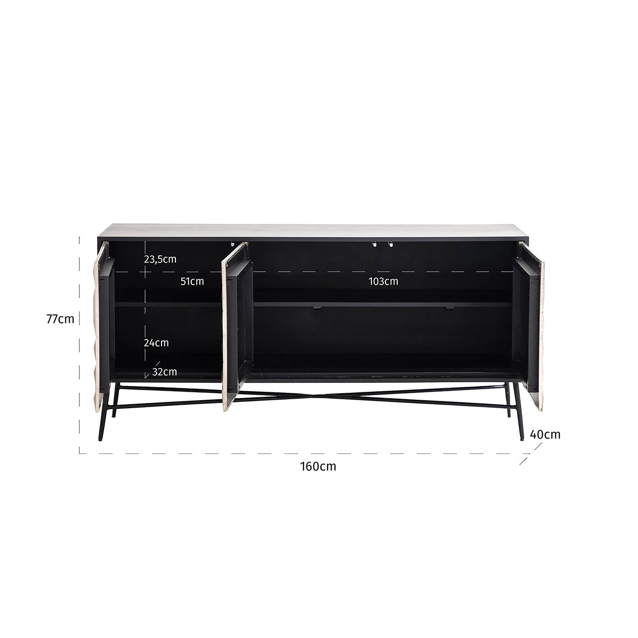 Dressoir Tetro Goud