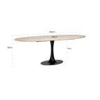 Eettafel Hampton ovaal 230 (Zwart)