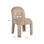 Eetkamerstoel Brandi prachtig beige (set van 2) (Be Lovely 170 Beige)