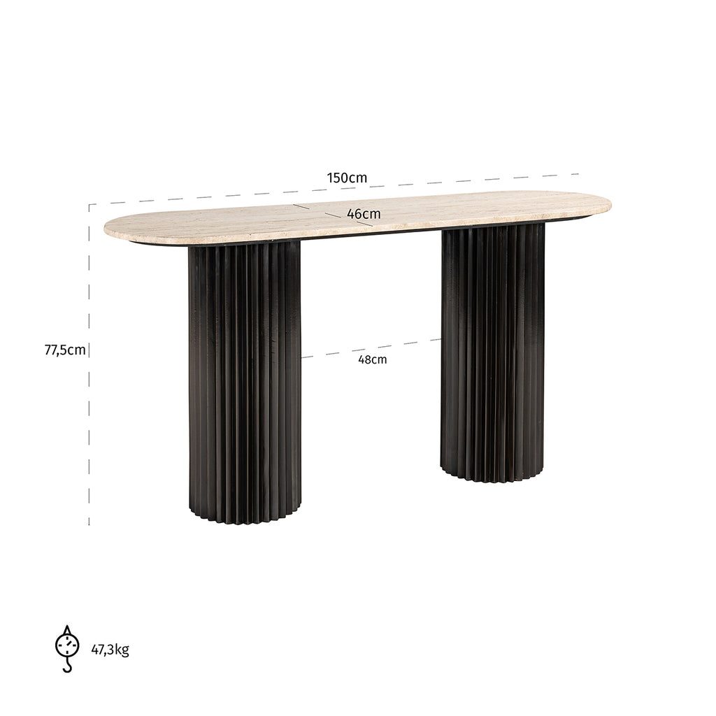 Wandtafel Hampton (Donkerbruin)