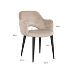 Stoel Giovanna trendy roze/kwarts khaki (Wees trendy 1673 roze)