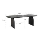 Eettafel Hudson 235 (Zwart)