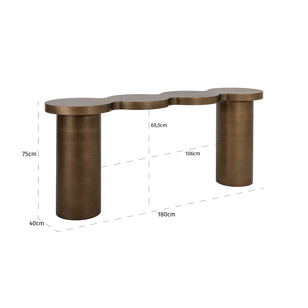 Wandtafel Bubba (Geborsteld Goud)