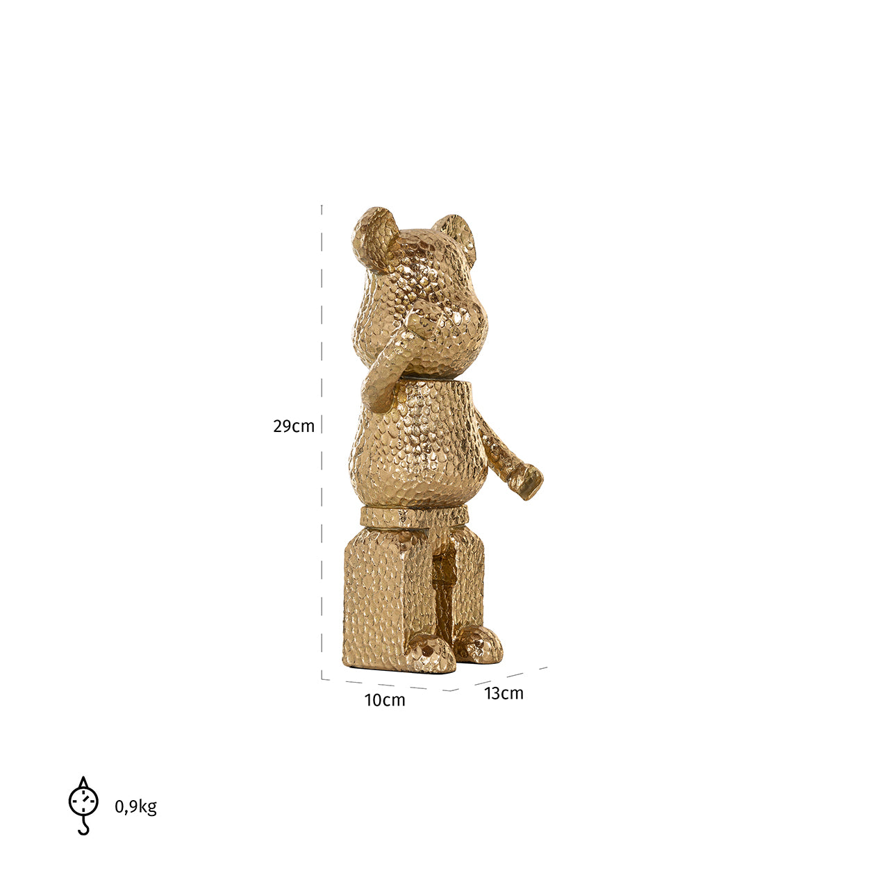 Deco object bier goud (Goud)