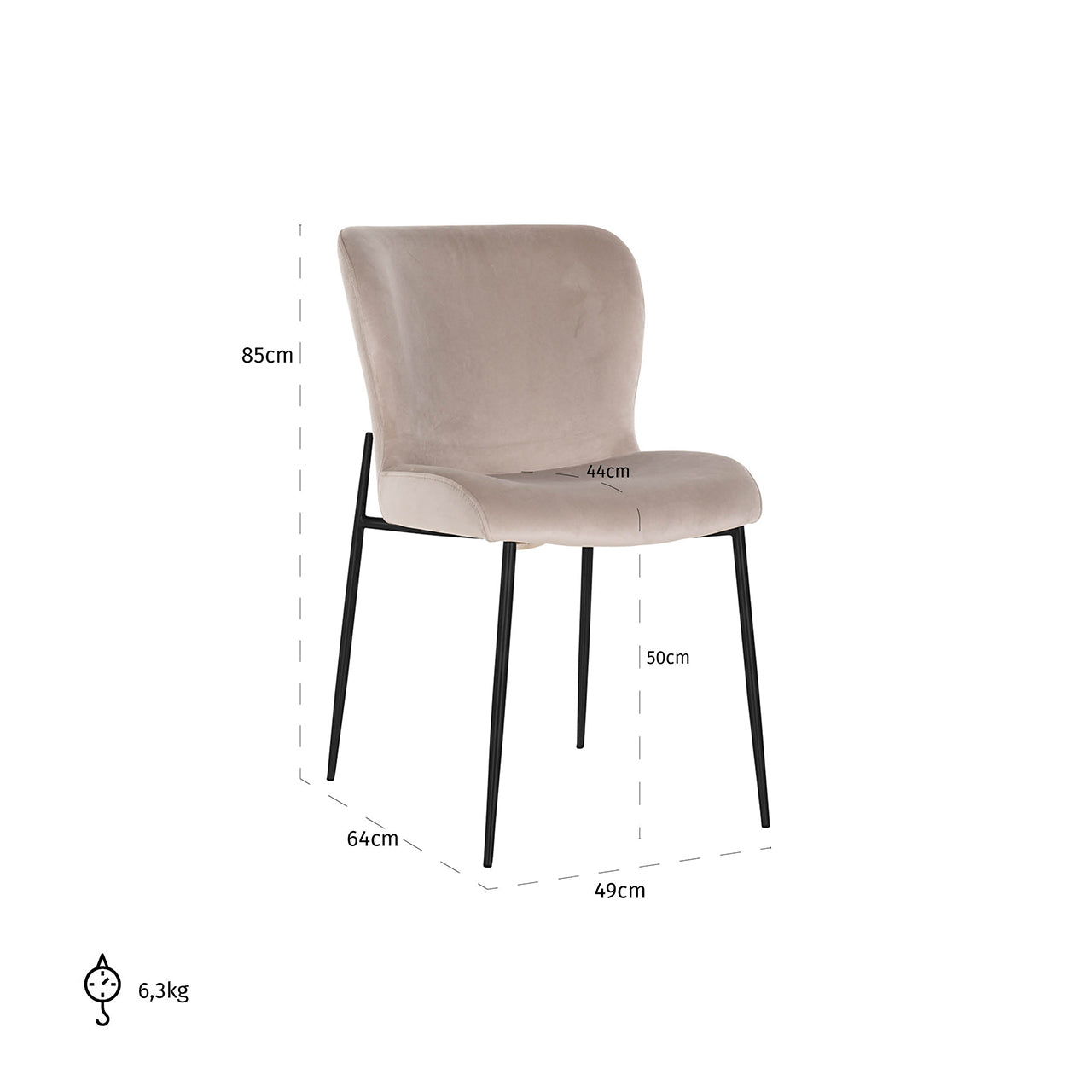 Stoel Darby khaki / zwart brandvertragend (FR-Quartz 903 Khaki)