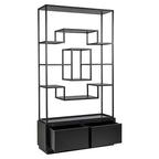 Wandkast Bonvoy zwart 2 laden (Zwart)