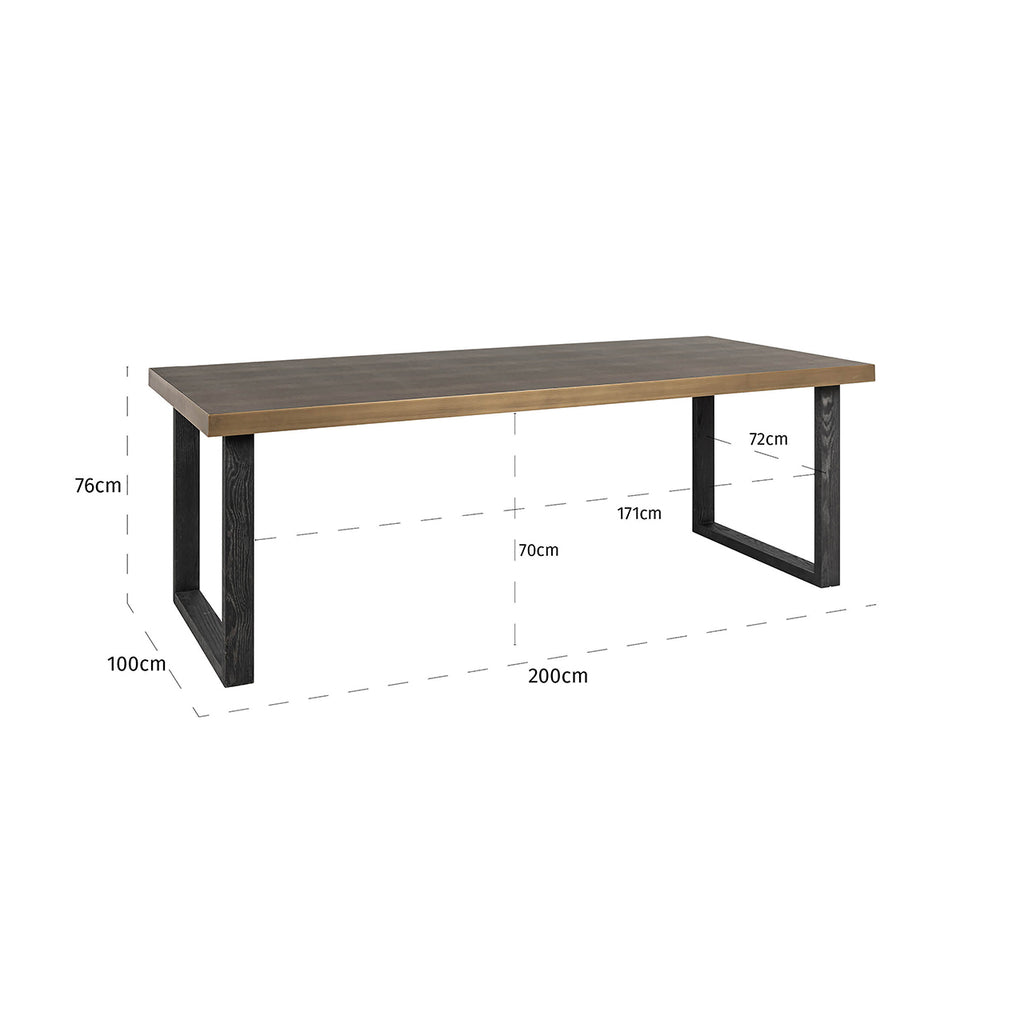Eettafel Bloomville 200 (Bruin)