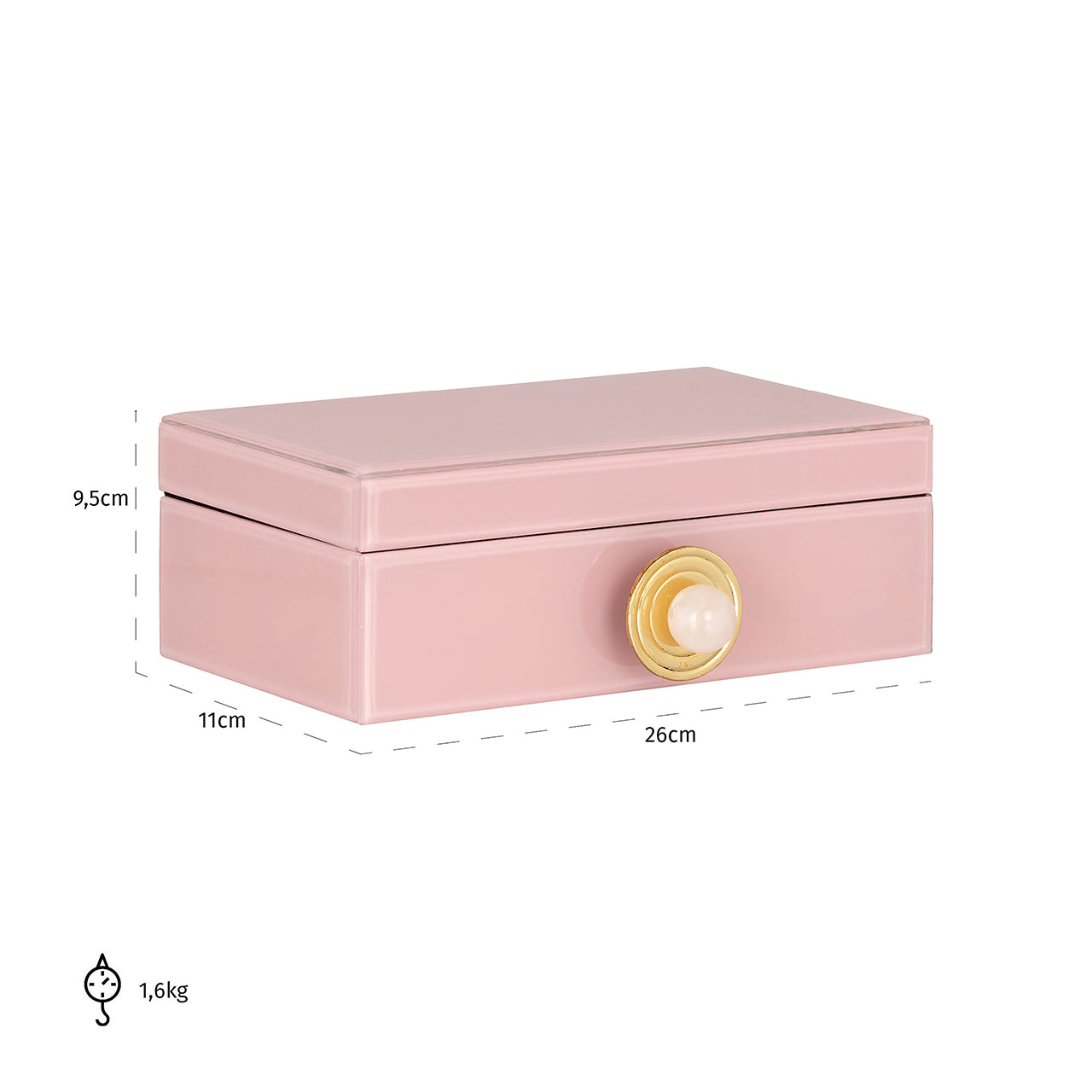 Opbergbox Jamila groot (Roze)