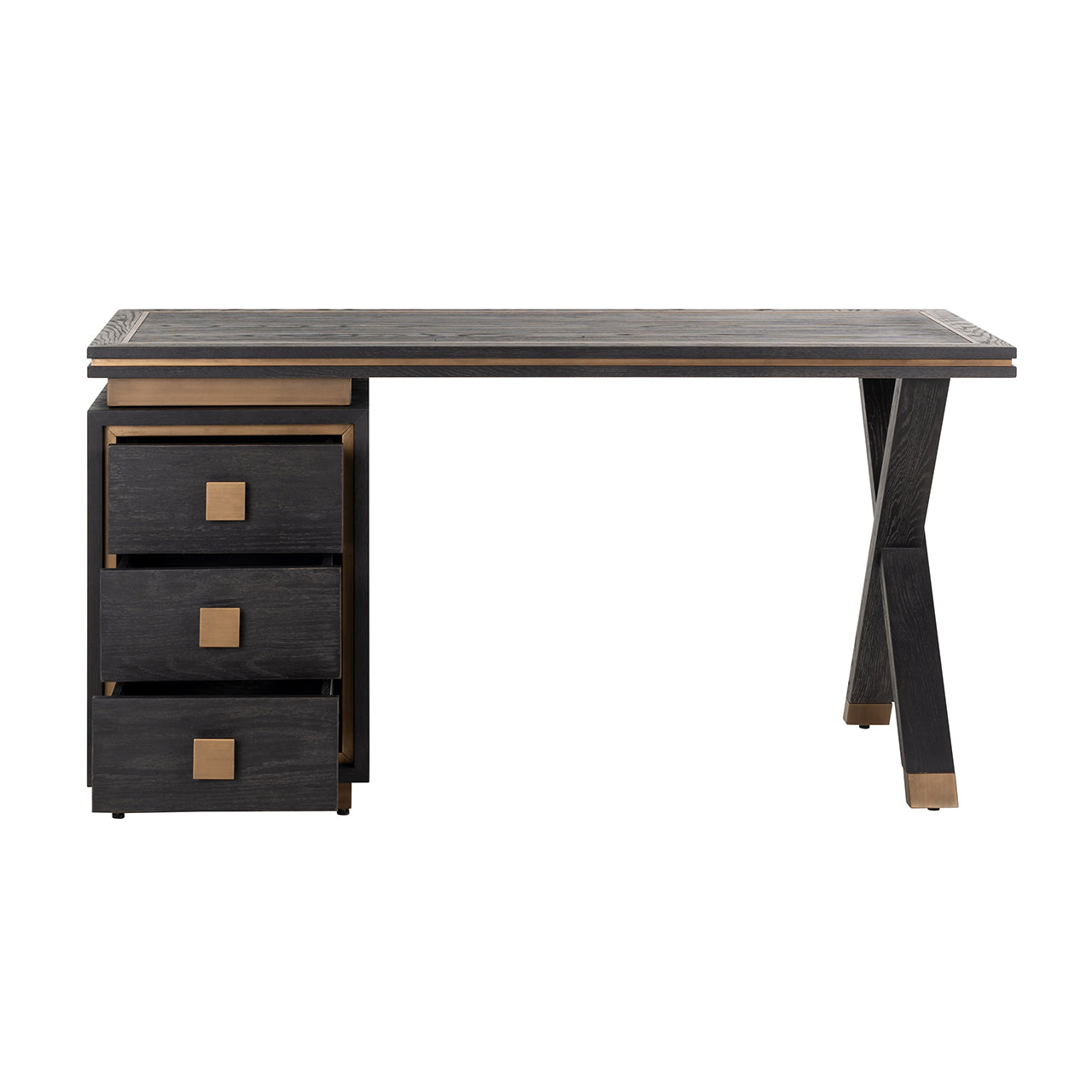 Bureau Hunter 3-laden (Zwart rustiek)