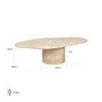 Salontafel Fictus Travertijn nep (Beige)
