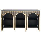 Dressoir Les Arcs 3-deurs (Geborsteld Goud)