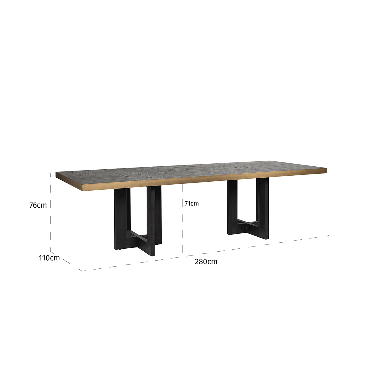 Eettafel Cambon 280 (Donker koffie)