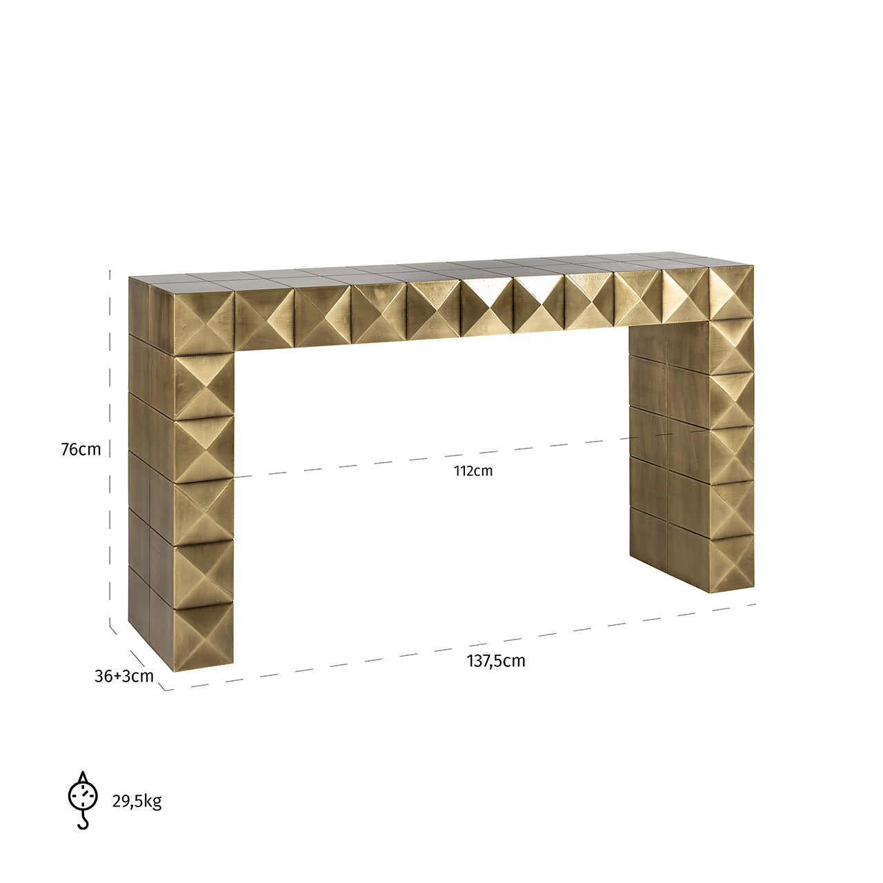 Wandtafel Collada (Geborsteld Goud)