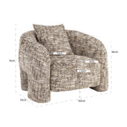 Lounge fauteuil Tuscany bruin omara (Bruin omara)
