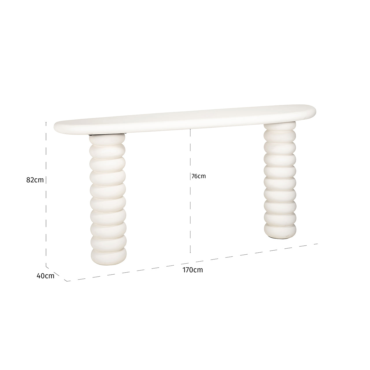 Wandtafel Bloomstone 170x80 (Wit)