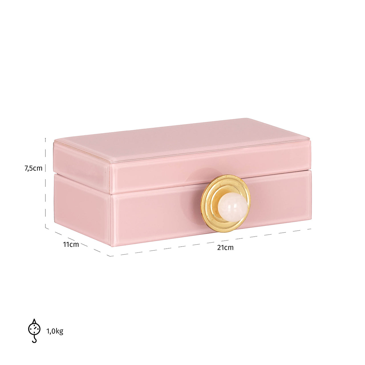Opbergbox Jamila klein (Roze)