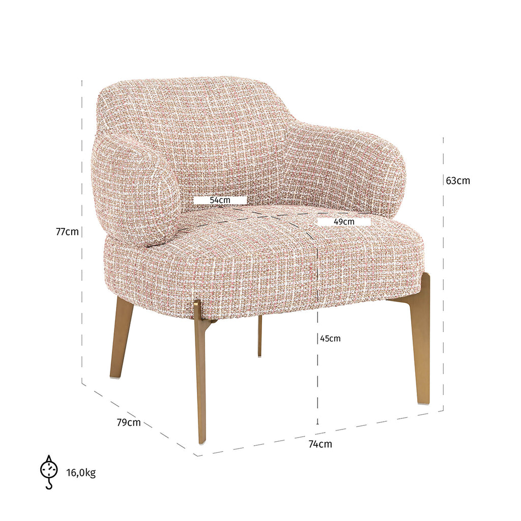 Fauteuil Venus trendy roze (Be trendy 1673 roze)