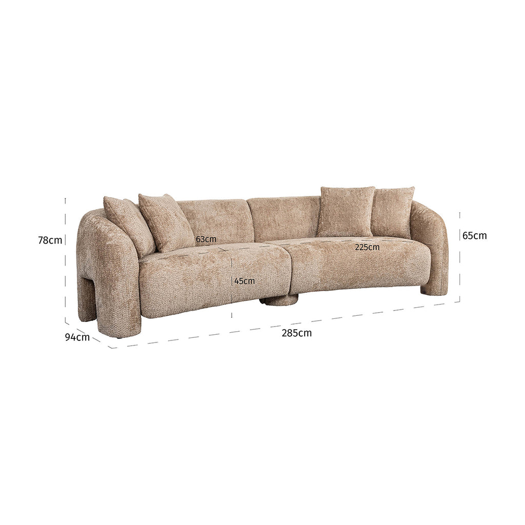 Bank Milania in prachtig beige (Be Lovely 170 Beige)