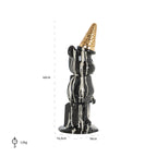 Deco object ijsbeer zwart (Zwart)