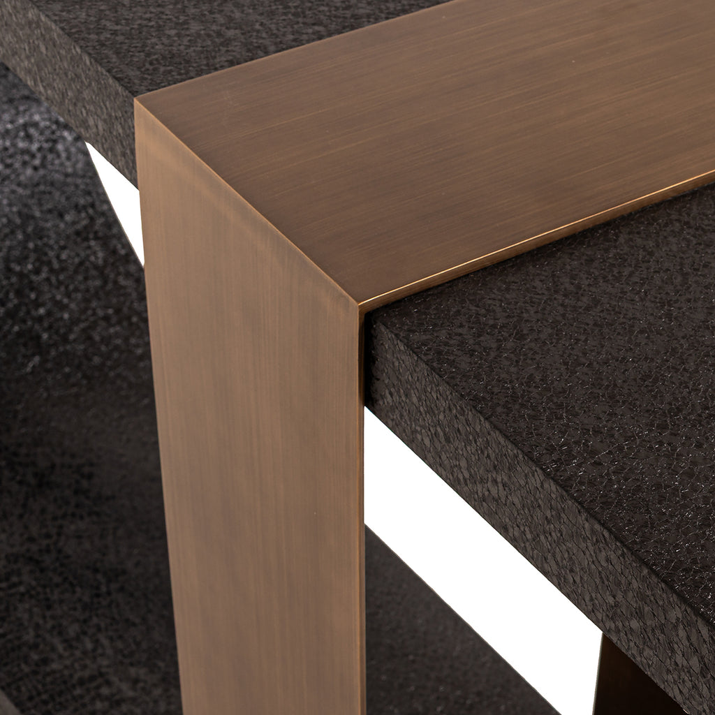 Wandtafel Bazel (Zwart/goud)