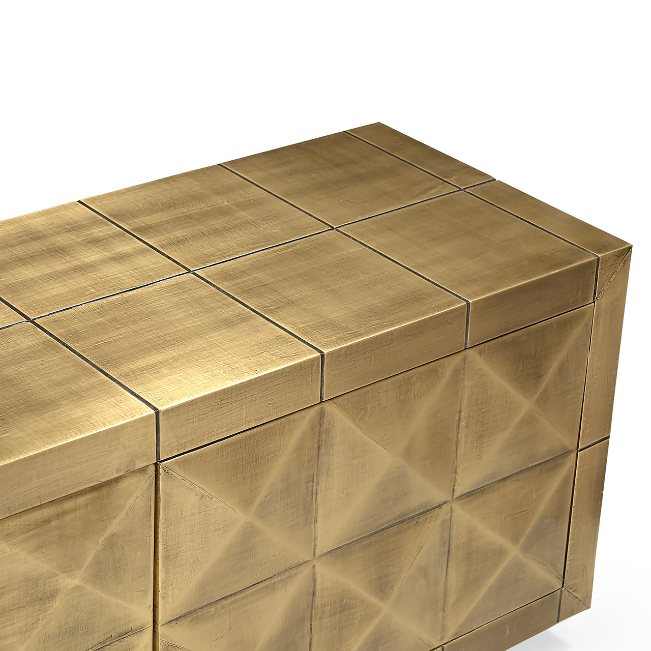 TV-meubel Collada 4 deuren (Geborsteld Goud)