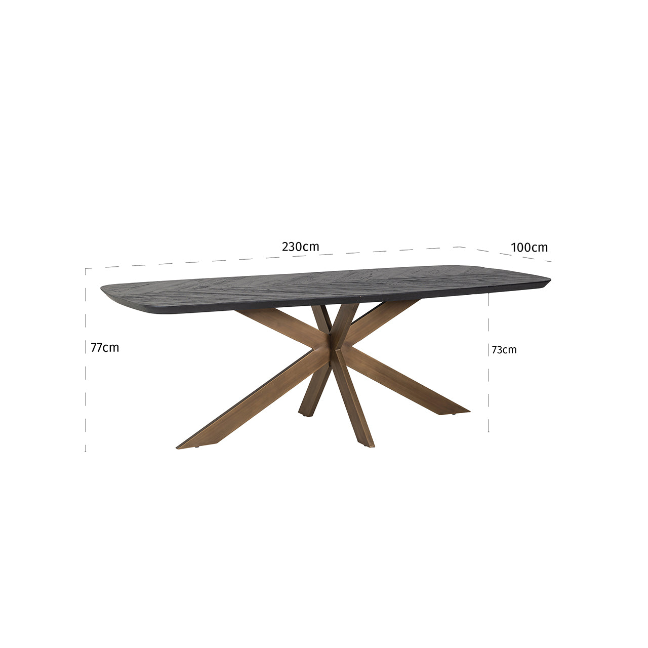 Eettafel Hayley 280 (Donker koffie)