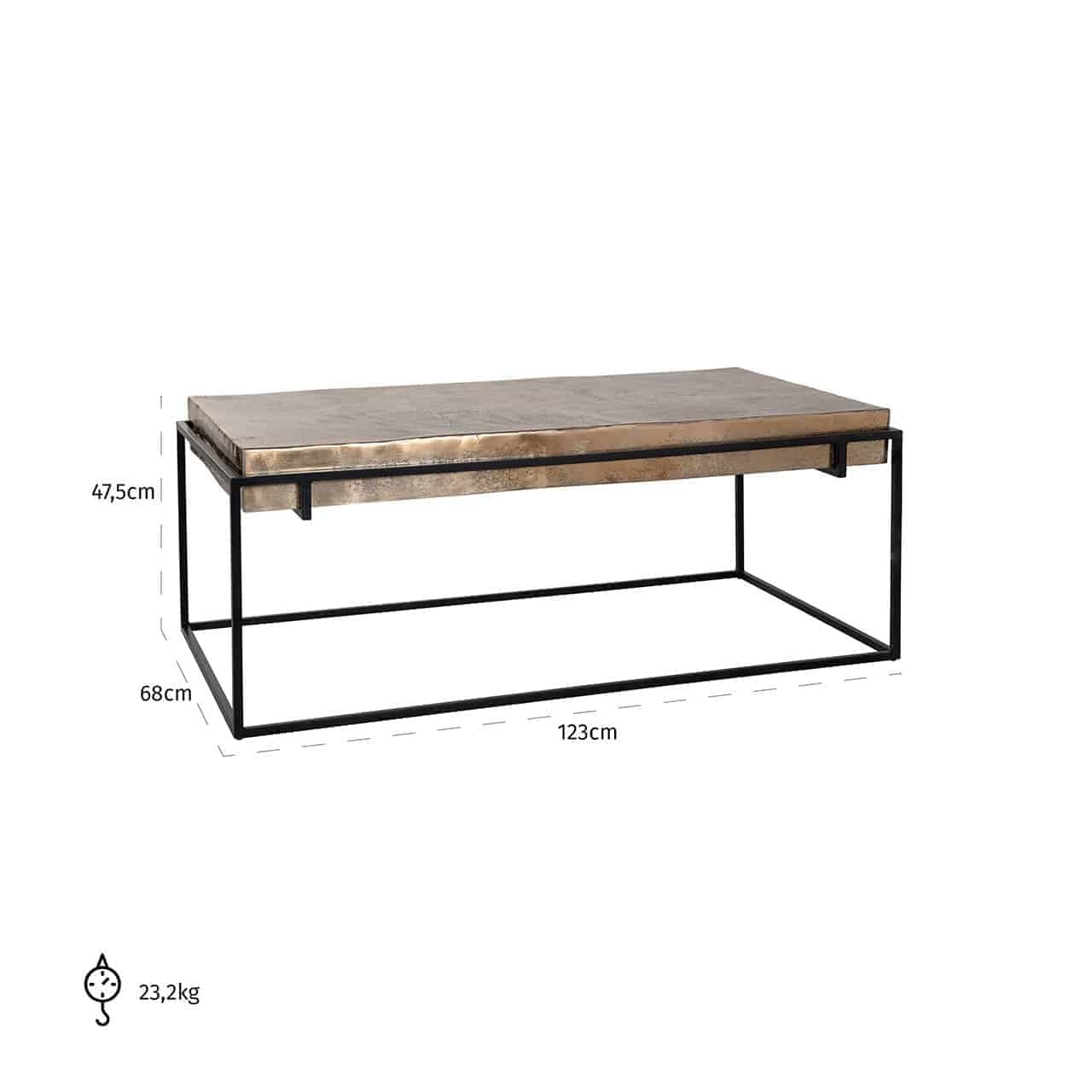 Salontafel Calloway champagne goud (Champagne goud)