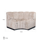 Rechthoekige eetkamerbank Hillpark in mooie beige kleur (Be Lovely 170 Beige)